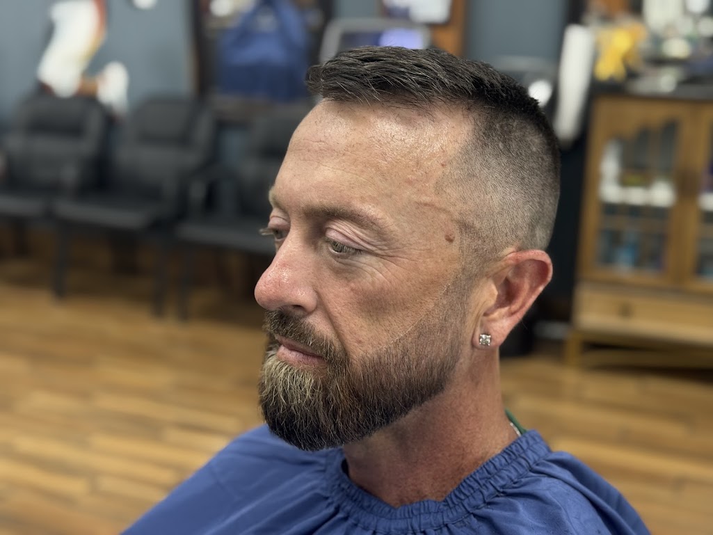 High and tight fade with full beard at Twins Barber Shop Phoenix AZ
