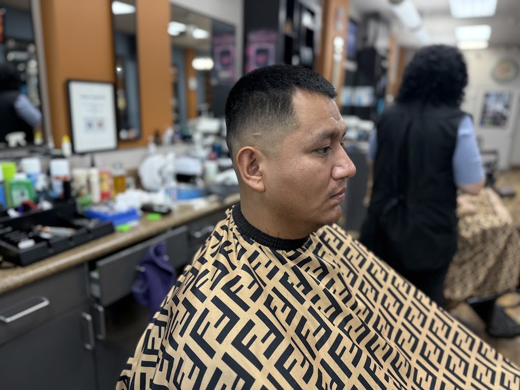 Burst fade buzz cut at Twins Barber Shop on W Thunderbird Rd